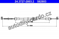 Lanko ruční brzdy ATE 24.3727-2803 (AT 582803)