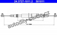 Lanko ruční brzdy ATE 24.3727-1011 (AT 581011)