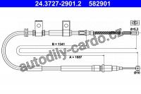 Lanko ruční brzdy ATE 24.3727-2901 (AT 582901)