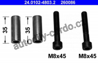 Sada vodicích pouzder, brzdový třmen ATE 24.0102-4803 (AT 260086)