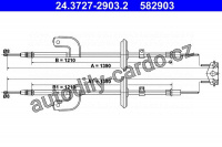 Lanko ruční brzdy ATE 24.3727-2903 (AT 582903)