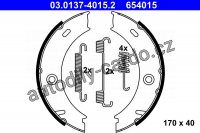 Sada brzdových čelistí, parkovací brzda ATE 03.0137-4015(AT 654015) - BMW