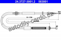 Lanko ruční brzdy ATE 24.3727-3001 (AT 583001)