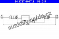Lanko ruční brzdy ATE 24.3727-1017 (AT 581017)