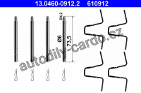 Sada příslušenství, obložení kotoučové brzdy ATE 13.0460-0912 (AT 610912)