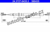 Lanko ruční brzdy ATE 24.3727-0435 (AT 580435)