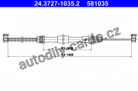 Lanko ruční brzdy ATE 24.3727-1035 (AT 581035)