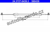 Lanko ruční brzdy ATE 24.3727-0439 (AT 580439)