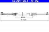 Lanko ruční brzdy ATE 24.3727-1036 (AT 581036)