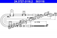 Lanko ruční brzdy ATE 24.3727-3118 (AT 583118)