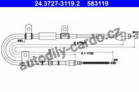 Lanko ruční brzdy ATE 24.3727-3119 (AT 583119)