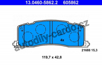 Sada brzdových destiček ATE 13.0460-5862 (AT 605862)