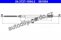 Lanko ruční brzdy ATE 24.3727-1054 (AT 581054)