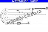 Lanko ruční brzdy ATE 24.3727-1057 (AT 581057)