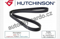 Ozubený klínový řemen Hutchinson 2385 K 6