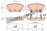 Sada brzdových destiček TRW GDB3593 - MAZDA