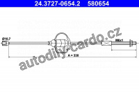 Lanko ruční brzdy ATE 24.3727-0654 (AT 580654)
