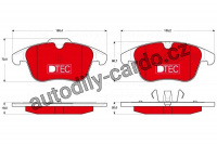 Sada brzdových destiček TRW GDB1683DTE - FORD S-MAX, GALAXY 06-