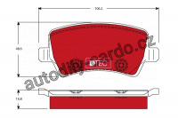 Sada brzdových destiček TRW GDB1685DTE - VOLVO S60, S80