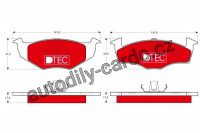 Sada brzdových destiček TRW GDB1274DTE - VW POLO