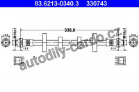 Brzdová hadice ATE 83.6213-0340 (AT 330743)