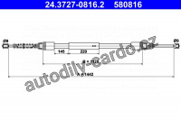 Lanko ruční brzdy ATE 24.3727-0816 (AT 580816)