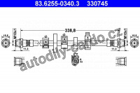 Brzdová hadice ATE 83.6255-0340 (AT 330745)
