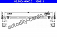 Brzdová hadice ATE 83.7804-0160 (AT 330811) nahrazeno ATE 24.5201-0164