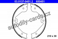Sada brzdových čelistí ATE 03.0137-0451 (AT 650451)