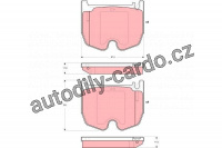Sada brzdových destiček TRW GDB1541 - MERCEDES W215 CL, SL