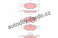 Sada brzdových destiček TRW GDB1533 - FIAT PALIO, SIENA