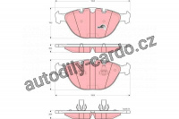 Sada brzdových destiček TRW GDB1529 - BMW X5