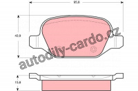 Sada brzdových destiček TRW GDB1520 - ALFA ROMEO 156