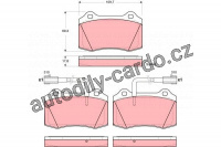 Sada brzdových destiček TRW GDB1519 - ALFA ROMEO 156