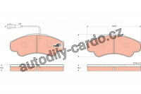 Sada brzdových destiček TRW GDB1518 - FIAT DUCATO