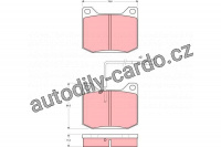 Sada brzdových destiček TRW GDB151 - PEUGEOT 504