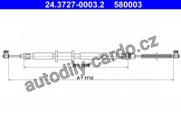 Lanko ruční brzdy ATE 24.3727-0003 (AT 580003)
