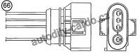 Lambda sonda NGK OZA447-E25 - AUDI, VW