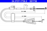 Lanko ruční brzdy ATE 24.3727-1736 (AT 581736)