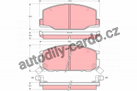 Sada brzdových destiček TRW GDB1190 - TOYOTA