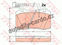 Sada brzdových destiček TRW GDB1191 - CHRYSLER (USA), LANCIA