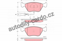 Sada brzdových destiček TRW GDB1192 - FORD SIERRA