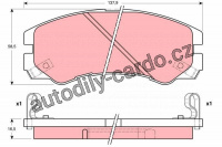 Sada brzdových destiček TRW GDB1186 - OPEL MONTEREY