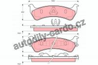 Sada brzdových destiček TRW GDB1238 - JEEP CHEROKEE