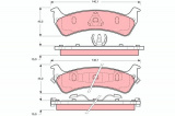 Sada brzdových destiček TRW GDB1238 - JEEP CHEROKEE