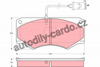 Sada brzdových destiček TRW GDB1248 - IVECO Daily