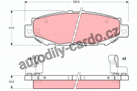 Sada brzdových destiček TRW GDB1185 - LEXUS GS, TOYOTA SUPRA