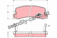 Sada brzdových destiček TRW GDB1168 - TOYOTA CAMRY, CELICA, CARINA II