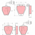 Sada brzdových destiček TRW GDB1162 - AUDI A8