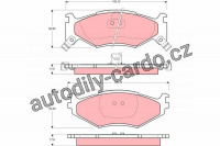 Sada brzdových destiček TRW GDB1157 - CHRYSLER VOYAGER